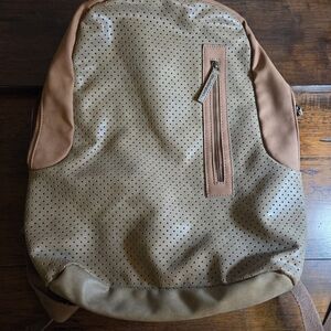Tan Perforated Men's Backpack